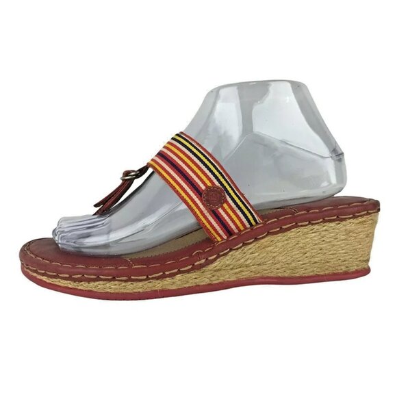Born Womens Drillers Multicolor Striped Wedge Slide Sandal Size‎ US 8/EUR 39 - Picture 3 of 10